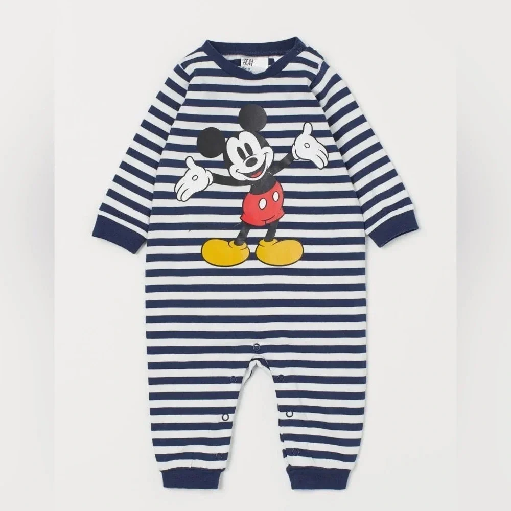 H&M x Disney Mickey Onesie, Navy, 0-1 month, NWT​